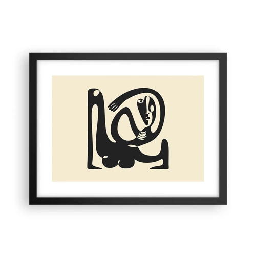 Affiche dans un cadre noir - Poster - Presque du Picasso - 40x30 cm