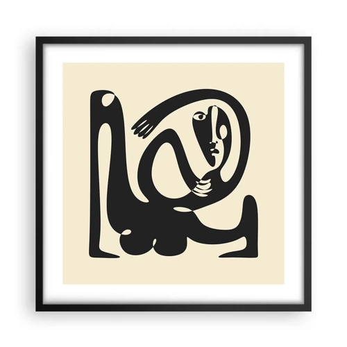 Affiche dans un cadre noir - Poster - Presque du Picasso - 50x50 cm