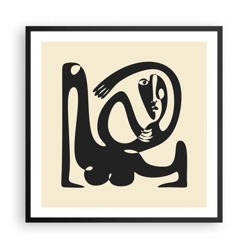 Affiche dans un cadre noir - Poster - Presque du Picasso - 60x60 cm