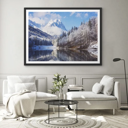 Affiche dans un cadre noir - Poster - Protecteur de la neige - 100x70 cm