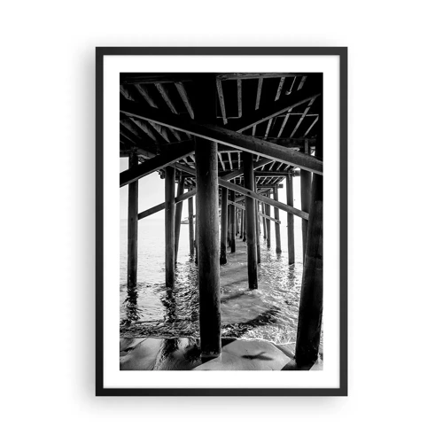 Affiche dans un cadre noir - Poster - Refuge de plage - 50x70 cm