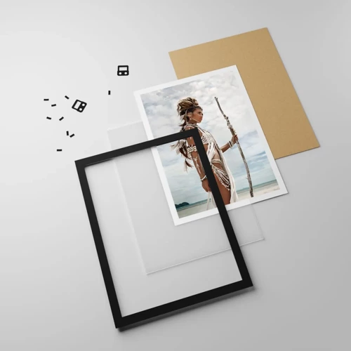 Affiche dans un cadre noir - Poster - Reine des tropiques - 70x100 cm