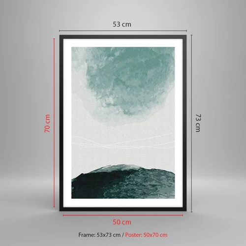 Affiche dans un cadre noir - Poster - Rencontre avec le brouillard - 50x70 cm