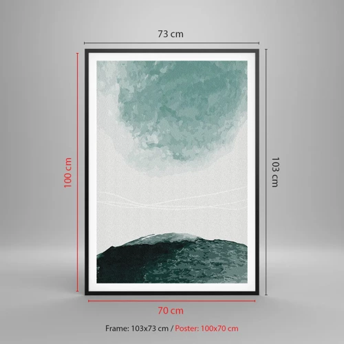 Affiche dans un cadre noir - Poster - Rencontre avec le brouillard - 70x100 cm