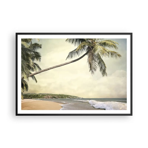 Affiche dans un cadre noir - Poster - Rêve tropical - 100x70 cm