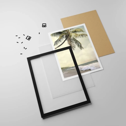 Affiche dans un cadre noir - Poster - Rêve tropical - 70x100 cm