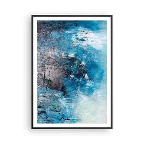 Affiche dans un cadre noir - Poster - Rhapsodie en bleu - 70x100 cm