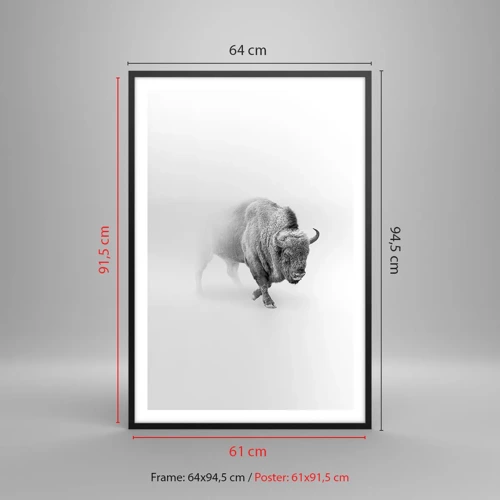 Affiche dans un cadre noir - Poster - Roi de la prairie - 61x91 cm