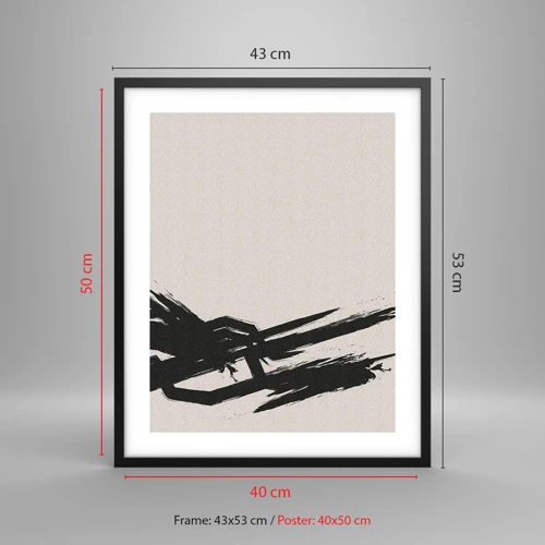 Affiche dans un cadre noir - Poster - Ruée imparable - 40x50 cm