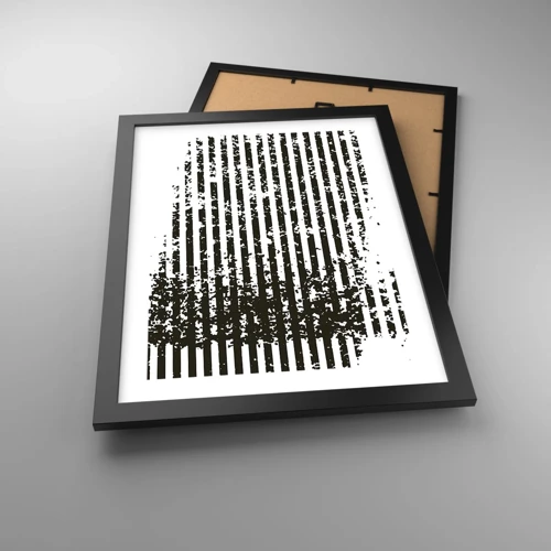Affiche dans un cadre noir - Poster - Rythme et bruissement - 30x40 cm