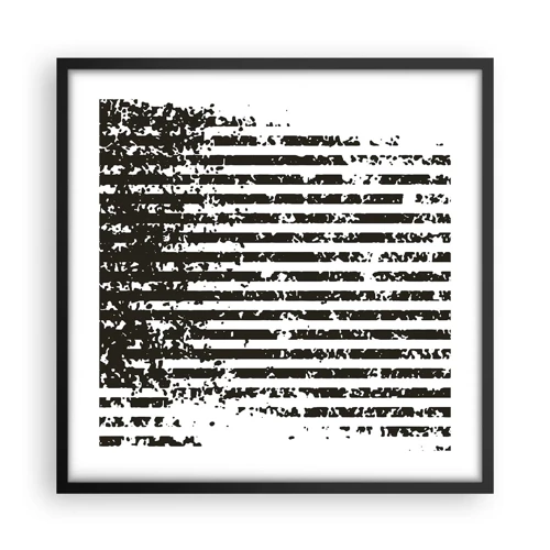 Affiche dans un cadre noir - Poster - Rythme et bruissement - 50x50 cm