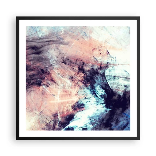 Affiche dans un cadre noir - Poster - Sentir le vent - 60x60 cm