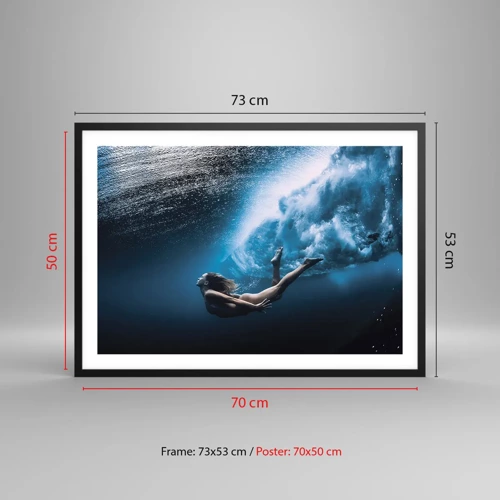 Affiche dans un cadre noir - Poster - Sirène moderne - 70x50 cm