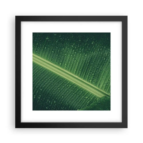 Affiche dans un cadre noir - Poster - Structure de vert - 30x30 cm