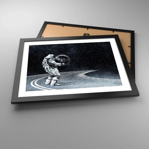 Affiche dans un cadre noir - Poster - Sur la Voie Lactée - 40x30 cm