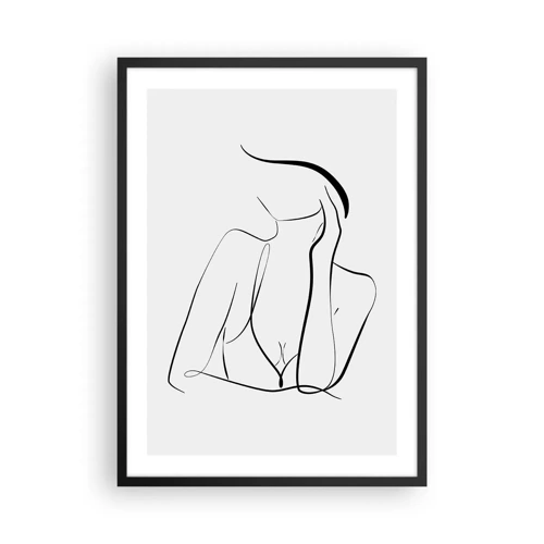 Affiche dans un cadre noir - Poster - Sur les vague d'un rêve - 50x70 cm