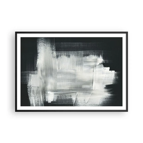 Affiche dans un cadre noir - Poster - Tissé à la verticale et à l'horizontale - 100x70 cm