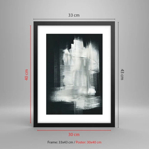 Affiche dans un cadre noir - Poster - Tissé à la verticale et à l'horizontale - 30x40 cm
