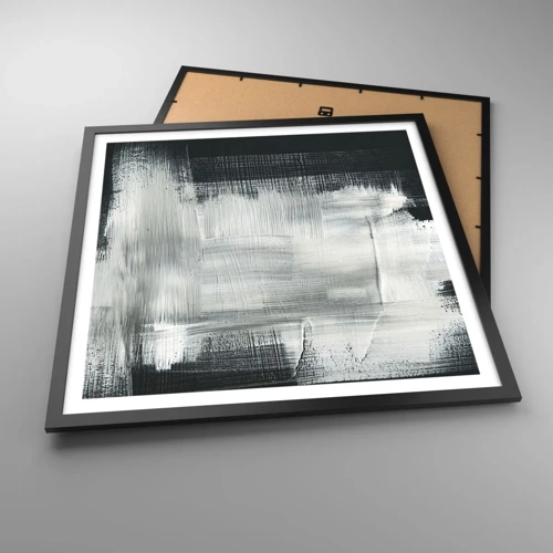 Affiche dans un cadre noir - Poster - Tissé à la verticale et à l'horizontale - 60x60 cm