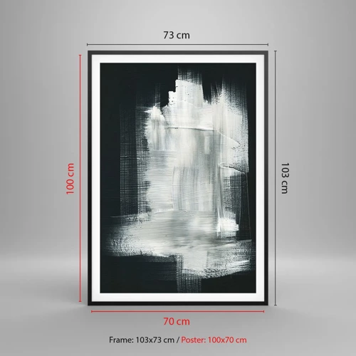 Affiche dans un cadre noir - Poster - Tissé à la verticale et à l'horizontale - 70x100 cm