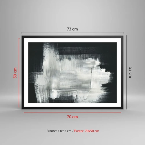 Affiche dans un cadre noir - Poster - Tissé à la verticale et à l'horizontale - 70x50 cm