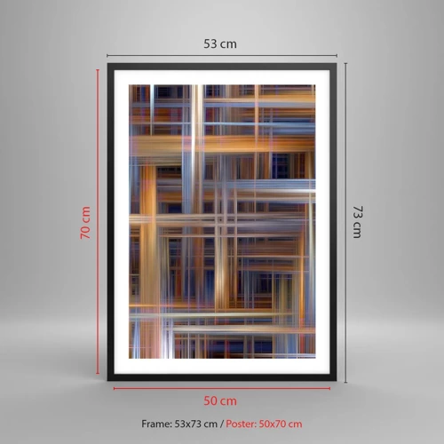 Affiche dans un cadre noir - Poster - Tissé de lumière - 50x70 cm