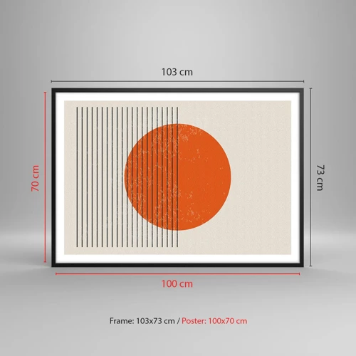 Affiche dans un cadre noir - Poster - Toujours le soleil - 100x70 cm