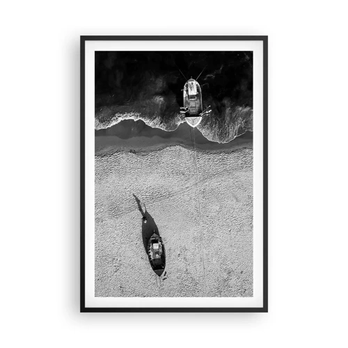 Affiche dans un cadre noir - Poster - Toujours sur le rivage… - 61x91 cm