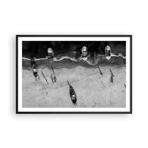 Affiche dans un cadre noir - Poster - Toujours sur le rivage… - 91x61 cm
