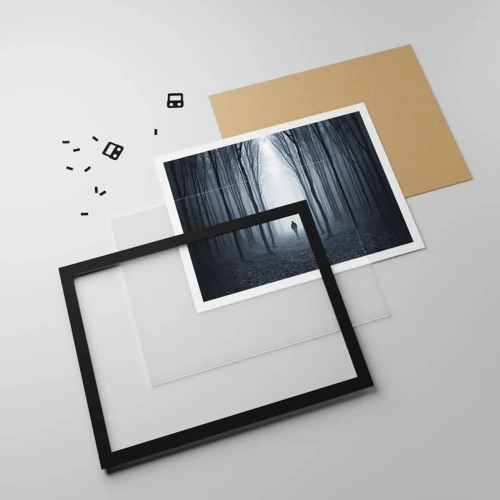 Affiche dans un cadre noir - Poster - Tout est simple et clair - 50x40 cm