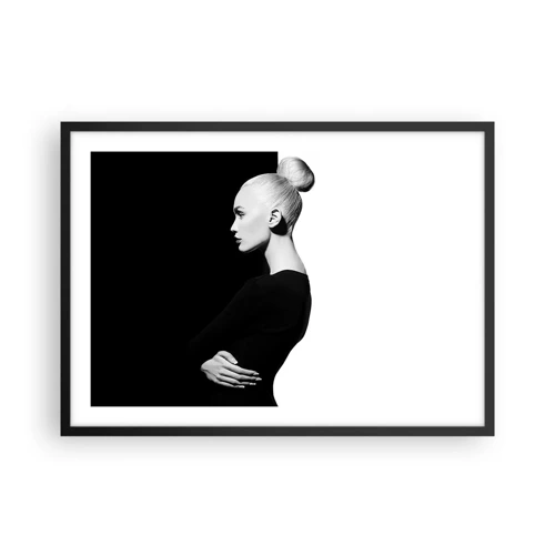 Affiche dans un cadre noir - Poster - Tout simplement une femme - 70x50 cm