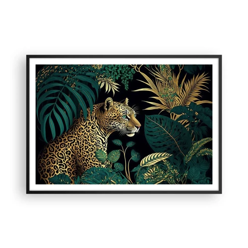 Affiche dans un cadre noir - Poster - Un hôte dans la jungle - 100x70 cm