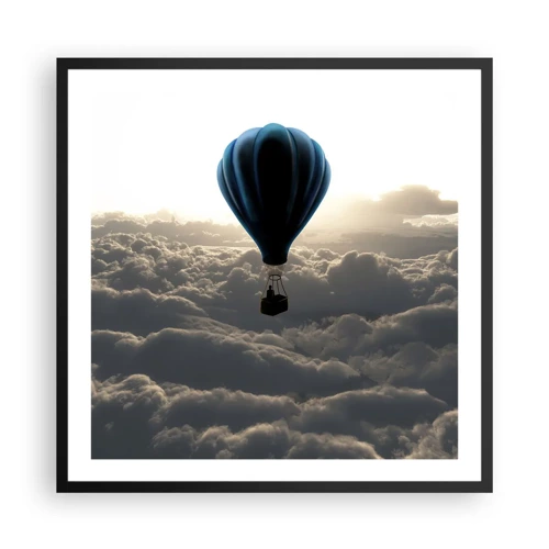 Affiche dans un cadre noir - Poster - Un vagabond au dessus des nuages - 60x60 cm