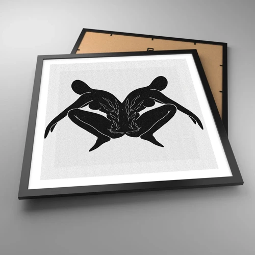 Affiche dans un cadre noir - Poster - Une âme commune - 50x50 cm