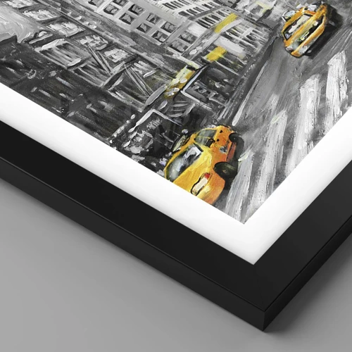 Affiche dans un cadre noir - Poster - Une histoire new-yorkaise - 30x30 cm