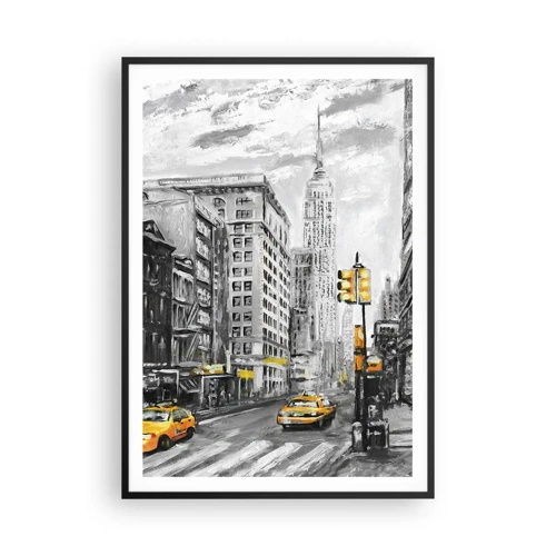 Affiche dans un cadre noir - Poster - Une histoire new-yorkaise - 70x100 cm