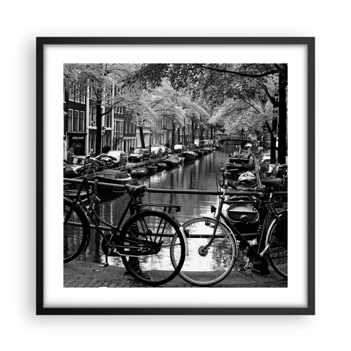 Affiche dans un cadre noir - Poster - Une vue très hollandaise - 50x50 cm