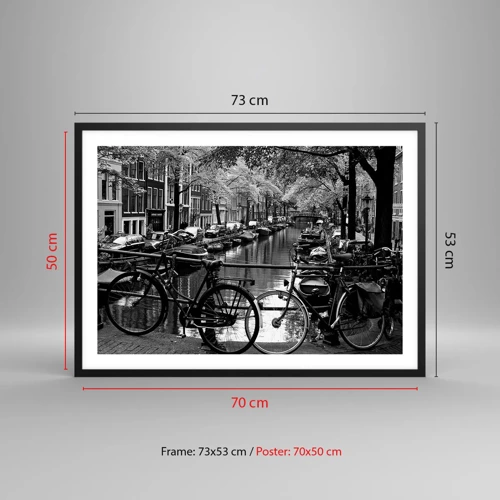Affiche dans un cadre noir - Poster - Une vue très hollandaise - 70x50 cm