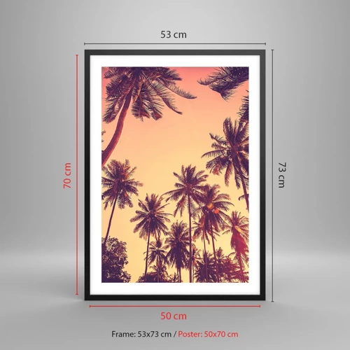 Affiche dans un cadre noir - Poster - Variation tropicale - 50x70 cm