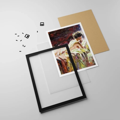 Affiche dans un cadre noir - Poster - Vénus en pensée - 40x50 cm