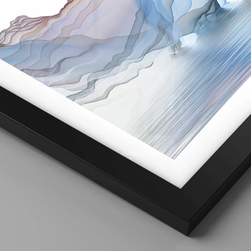 Affiche dans un cadre noir - Poster - Vers les montagnes de cristal - 30x40 cm