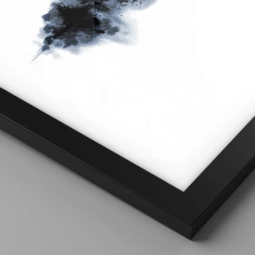 Affiche dans un cadre noir - Poster - Vue japonnaise - 40x40 cm