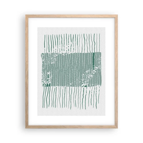 Affiche dans un chêne clair - Poster - Abstraction de la mer - 40x50 cm