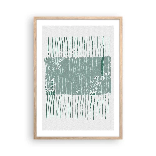 Affiche dans un chêne clair - Poster - Abstraction de la mer - 50x70 cm