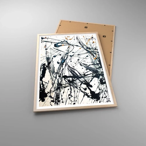 Affiche dans un chêne clair - Poster - Abstraction expressionniste - 61x91 cm