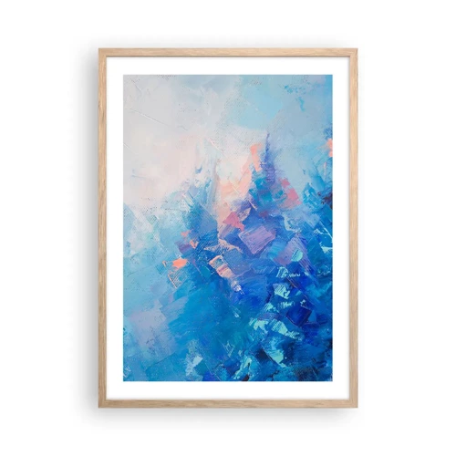 Affiche dans un chêne clair - Poster - Abstraction hivernale - 50x70 cm