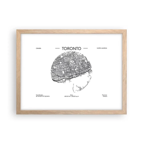 Affiche dans un chêne clair - Poster - Anatomie de Toronto - 40x30 cm