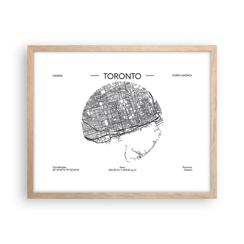 Affiche dans un chêne clair - Poster - Anatomie de Toronto - 50x40 cm