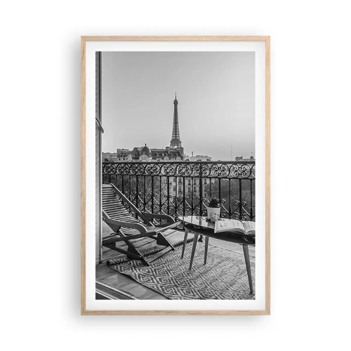 Affiche dans un chêne clair - Poster - Après-midi parisien - 61x91 cm