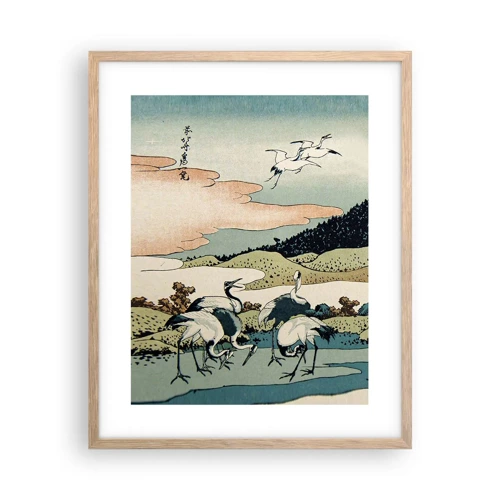 Affiche dans un chêne clair - Poster - Avec une âme japonnaise - 40x50 cm